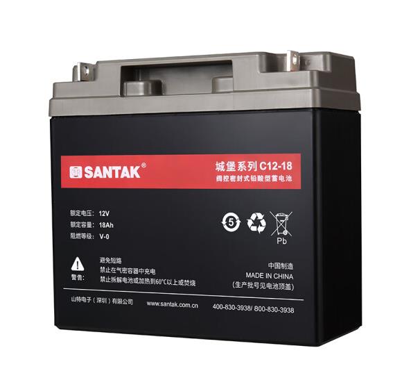 山特（SANTAK）UPS不间断电源城堡铅酸蓄电池C12-18AH 12V18AH