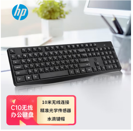 惠普（HP）有线键盘 104键  键盘 C10 